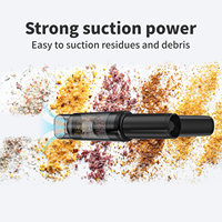 Aspirateur Souffleur Portable pour Voiture avec Fonction Humide/Sèche, Batterie 2000 mAh pour Maison, Bureau, Hôtel, Ordinateur