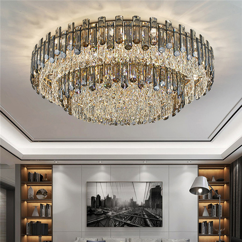 JYLIGHTING Modern Elegant Crystal Ceiling Lamp for Home Simple Luxury Lighting for Living Bedroom Dining Room New