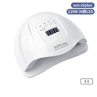 Lampe à ongles UV LED professionnelle 120W SUN X5 Plus - Séchoir à ongles haute puissance pour vernis gel - Capteur intelligent, affichage numérique, salon