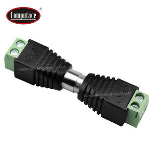 Wholesale Customized 26-14AWG Black and Green Cable Mount Power RCA Plug <b>Adapter</b> 5A 12V Nickel Plated - Product Image 4