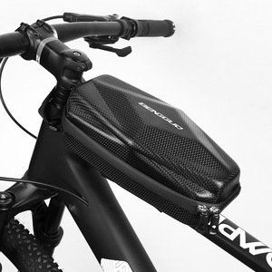 Bolsa Delantera para Bicicleta Yueli, Carcasa Rígida de EVA, Impermeable, Resistente, Bolsa de Almacenamiento para Manillar de Bicicleta de Montaña, Negra - Product Image 1