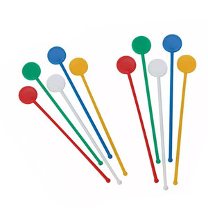 Thực Phẩm Cấp 18.5Cm Nước Trái Cây Trà Cà Phê Đồ Uống Uống Swizzle Sticks Trắng Đen Vàng Rõ Ràng Đầy Màu Sắc Nhựa Thanh Đảng Khuấy - Product Image 6
