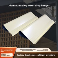 Profils de plafond carrés en aluminium en forme de goutte d'eau modernes, décoratifs, ignifuges et anticorrosion pour hôtels