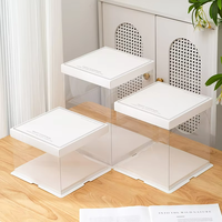 Boîte de gâteau d'anniversaire carrée durable attrayante blanche attrayante et légère la plus vendue