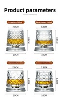 Set Gelas Whiskey Mewah 10oz, 2 Buah, Gelas Putar untuk Old Fashioned, Scotch/Bourbon/Whiskey, Transparan, untuk Bar, Pesta, dan Penggunaan di Rumah