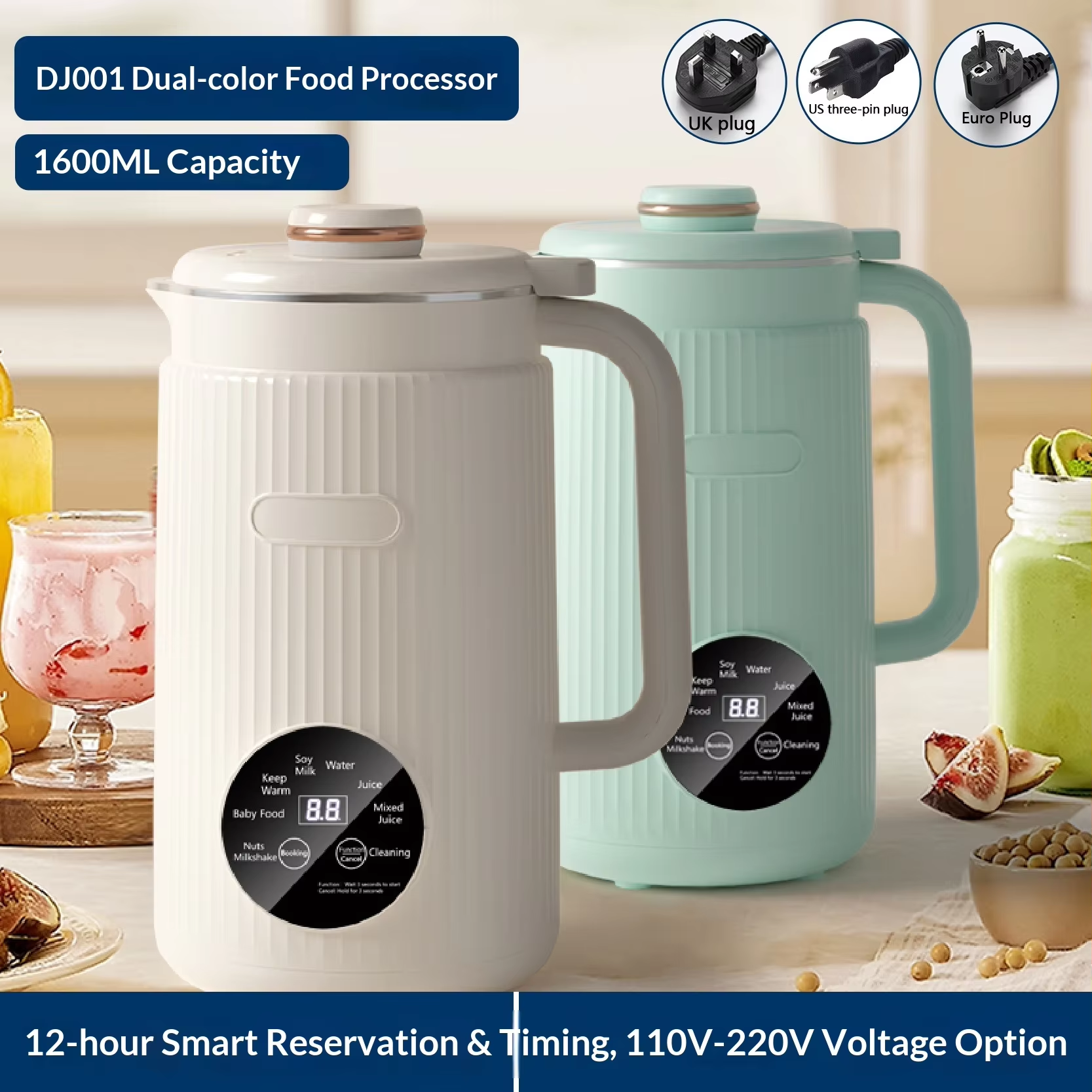 # 8-in-1 Automatic Blender – Nut Milk, Soy Milk, Oat Milk, Smoothie, Baby Food Maker & Juicer - View 2