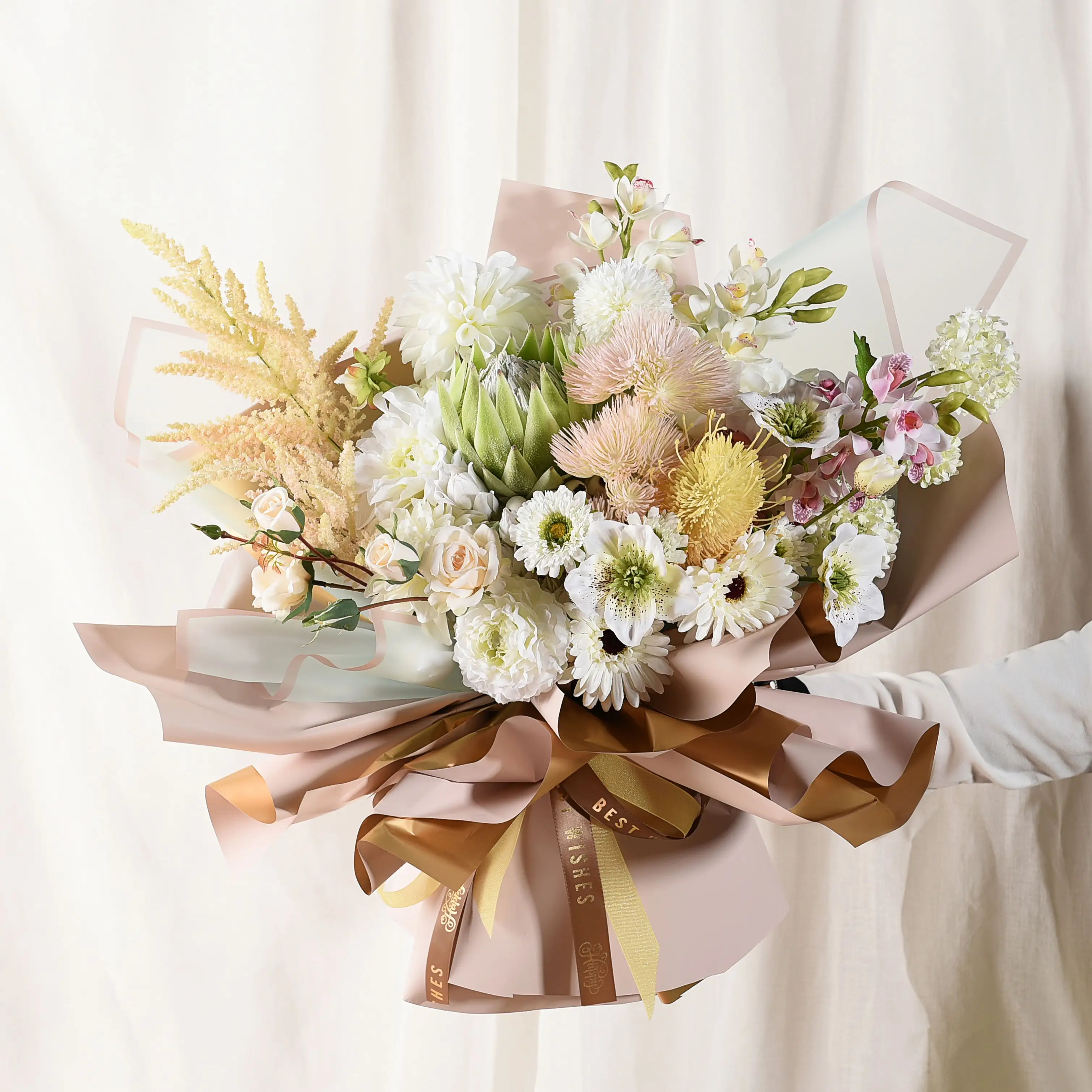 Papel de embrulho à prova d'água para presente de flores, papel de embrulho para buquê floral personalizado, papel de embrulho de flores