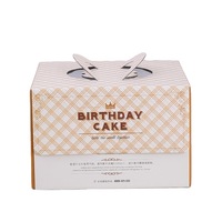 Boîte d'emballage pour gâteaux en carton avec fenêtre transparente, boîte portable pour muffins, mousses, pâtisseries, boîtes en papier blanc, emballage cadeau, boîte en papier couché