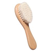 Brosse coiffante naturelle pour enfants avec manche en bois de hêtre et poils de chèvre, peigne de massage capillaire durable pour usage domestique