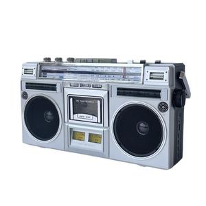 Boombox rétro haute puissance personnalisé avec lecteur de cassettes, enregistreur, <span class=keywords><strong>radio</strong></span> multibandes AM <span class=keywords><strong>FM</strong></span> SW, lecture BT TF USB et compteurs VU - Product Image 1