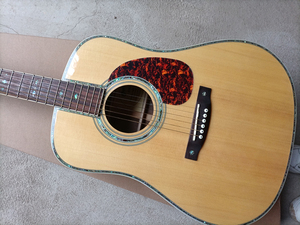 Flyoung Natural Wood Color 41 Inch Acoustic Guitar D42 Model <b>Top</b> Solid Classical Guitar - Product Image 2