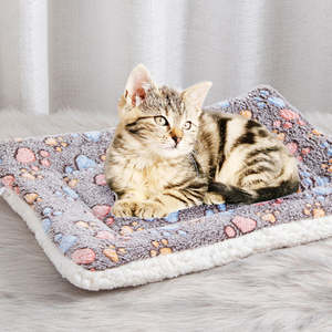 Luxus wasch bares faltbares Plüsch-Hunde bett Beruhigende kühlende Haustier-Sofa matte mit Korallenvlies-Watte <span class=keywords><strong>pad</strong></span> für Katzen hund Bequemer Schlaf - Product Image 1