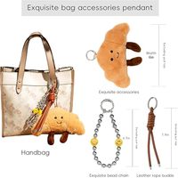 Porte-clés Poupée Chat en Peluche Original Jelly, Décoration de Sac à Dos, Pendentif, Boîte Mystère, Jouet en Peluche Pain, Croissants Créatifs, Rouleaux de Pain en Peluche