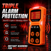 Détecteur 4-en-1 Aikesi ADKS-4 H2/SO2/CO/Explosifs, alarme par vibration+son+lumière, rechargeable, capteur DDS personnalisé, écran LCD portable