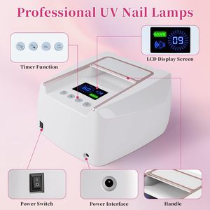 Lámpara UV Recargable de 126w, Inalámbrica, para Esmalte de Gel, Luz LED Roja para Uñas, para Salones de Manicura Profesionales - Product Image 5