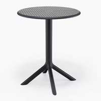 Table de salle à manger ronde en plastique PP moderne, design élégant, pour restaurant et maison – Approvisionnement direct usine, excellentes ventes