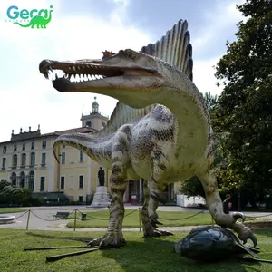 Robô realista em tamanho real, dinossauro animatrônico grande, modelo de espinossauro para parque, modelo de museu em 3D