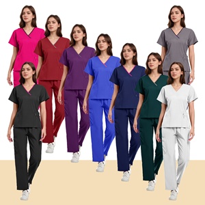 Top Thời Trang Y Tế Bác Sĩ Y Tá Bệnh Viện Phụ Nữ Người Đàn Ông Đồng Phục Jogger Bệnh Viện Đồng Phục Điều Dưỡng Chà Tẩy Tế Bào Chết Đồng Phục Bộ - Product Image 2