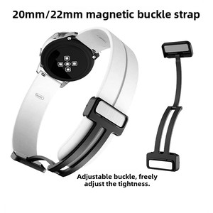 Nouvelle Arrivée Bracelet de Montre en Silicone à Boucle Magnétique Pliable pour Samsung pour <span class=keywords><strong>Huawei</strong></span> <span class=keywords><strong>Watch</strong></span> 5 Pro Compatible Universel Largeur de Bande 20mm/22mm - Product Image 3