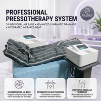 Machine de pressothérapie professionnelle 24 chambres, drainage lymphatique, chauffage infrarouge, compression, analyseur de peau