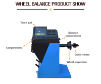 Ensemble démonte-pneus et équilibreuse de roues, moteur portable mobile, multi-tension, adapté pour garage domestique