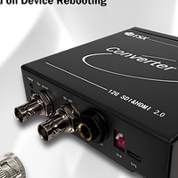 Convertisseur bidirectionnel BITVISUS 12G-SDI 2.0 4K 60Hz avec intégration audio, adaptateur Plug-and-Play pour studios de diffusion en direct