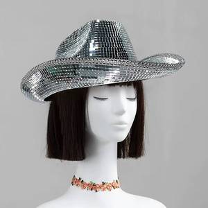 Sombrero de Vaquero/Vaquera con Bola de Discoteca de Cristal al por Mayor de Fábrica - ¡Venta Caliente para Fiestas de Cumpleaños y Despedidas de Soltera! - Product Image 3