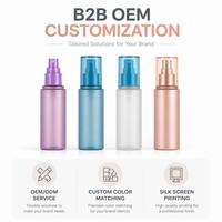 Vente en gros de flacons pulvérisateurs en plastique givré de luxe, atomiseur de parfum à fine brume, emballage cosmétique portable pour voyage, logo personnalisé OEM