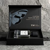Boîte cadeau de parfum noir premium personnalisée et collection de parfums, boîte magnétique avec boîte en papier pour emballage de parfum