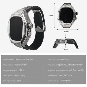 เคสสำหรับอัลตร้าที่กำหนดเองหรูหรายางฟลูออรีน49มม. กรอบโลหะไทเทเนียมชุบทองแท้ - Product Image 5