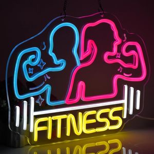 Letreros LED de Neón para Fitness, Regulables, Alimentados por USB, Luz Ambiental, Decoración para Escaparates, Luz Indicadora de Calle, Personalizables, 5V - Product Image 3