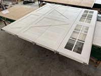Puerta de garaje de diseño moderno para el hogar, Cedro sólido aislado, madera Real, cochera rústica personalizada, estilo de casa, ventanas de perspectiva de lujo