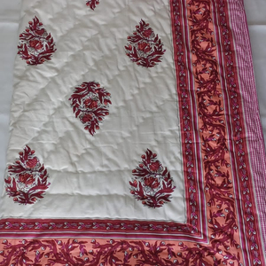 Selimut buatan tangan disesuaikan harga grosir bunga blok tangan dicetak katun lembut ukuran <span class=keywords><strong>King</strong></span> quilt nyaman Rajai - Product Image 1