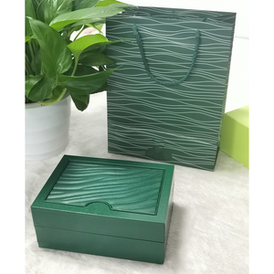 Single Watch Storage Box with Full Accessories, Luxury Green Watch Case with Soft Lining & <b>Matching</b> Outer Box - Product Image 3