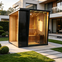 Cabine de sauna extérieure moderne avec chauffage électrique, sauna finlandais traditionnel pour la maison et le jardin
