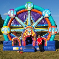 Styles commerciaux de fête d'équipement d'amusement gonflable de château combiné gonflable de grande roue extérieure divers