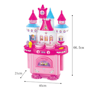 Jinming Juguetes Para Ninos Vaisselle Jouet en forme de château Cuisine Ensemble de jouets de jeu pour filles et enfants - Product Image 2