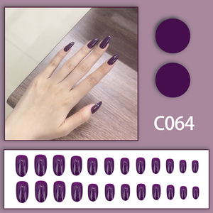 Venta al por mayor FFalse Nails Press On NailsShort Square Pure Color Dull Polish 24Pcs <span class=keywords><strong>Uñas</strong></span> hechas a máquina Acrílico <span class=keywords><strong>Uñas</strong></span> artificiales - Product Image 6