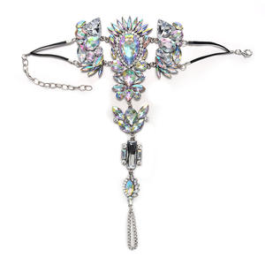 लोकप्रिय मिश्र धातु जड़ा रत्न पायल गर्मियों में समुद्र तट क्रिस्टल पैर की चेन महिलाओं सेक्सी पैर की अंगुली अंगूठियां और पायल गहने - Product Image 3