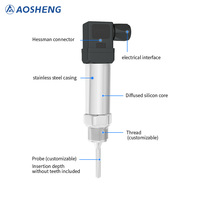 Aosheng Industrial-grade Temperature Controller High-precision LCD/LED Stainless Steel IP68 4-20mA/0-10V/RS485 OEM ODM Oil