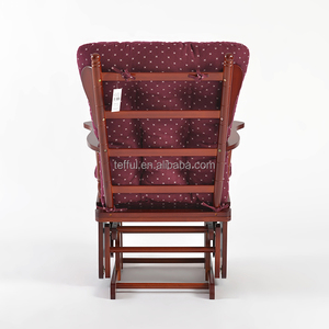 Mid Century Retro Fabric Upholstered <b>Rocking</b> <b>Chair</b> <b>Nursery</b> Glider Armchair - Product Image 4