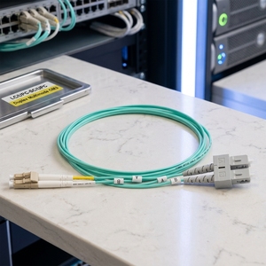 Cable de Fibra Óptica Dúplex Multimodo LC/UPC-SC/UPC, Cable de Conexión de Fibra Óptica de 10 Gigabits <span class=keywords><strong>OM3</strong></span>/<span class=keywords><strong>300</strong></span> de Doble Núcleo - Product Image 3