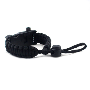 Paracord สร้อ<span class=keywords><strong>ย</strong></span>ข้อมือถักไนลอนเอาตัว<span class=keywords><strong>รอด</strong></span>ชุดอุปกรณ์ตกปลาเข็มทิศชุดฉุกเฉินสร้อยข้อมือสตาร์ทไฟพร้อมฟลินท์ - Product Image 4