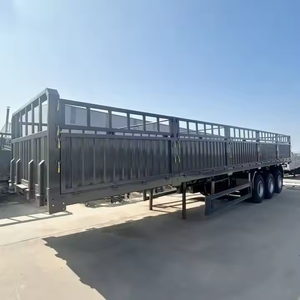 Venta Directa de Fábrica, Garantía de Calidad, Semirremolque de Plataforma con Eje de 80t, Tipo Barn, con Barandas, en Venta - Product Image 2