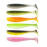 Leurre de pêche souple 40mm 0.5g appât souple queue en T 10 pièces un sac appâts en gros leurres flottants Topwater