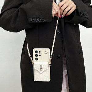 Funda de teléfono Crossbody Metal Lock Cardbag completa con Samsung <span class=keywords><strong>Galaxy</strong></span> S25 S24 S23 S22 S20 S21 A73 A72 A71 A56 A26 funda protectora - Product Image 1