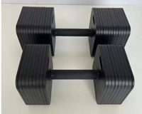 Ensemble d'haltères réglables carrées 16-56 kg, vente en gros OEM/ODM, pour femmes et hommes, entraînement de force, poids libres, équipement de gym à domicile