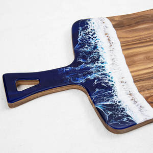 Planche à découper personnalisée top ventes Outils de cuisine Planche à découper en résine et bois Bloc pour fromage Dessert Légumes Viande - Product Image 4