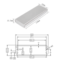 Kotak Amplifier Logam, Casing Elektronik Ekstrusi, Kotak Aluminium