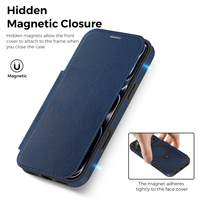 Étui de téléphone multifonctionnel en cuir PU magnétique, avec protection anti-rayures sur l'écran et le bord de l'appareil photo pour Samsung Galaxy S26/S26 Ultra